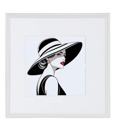 IDEAL TREND New Lifestyle Kunststoff Bilderrahmen quadratisch Foto Rahmen Picture Frame Collage: Farbe: Weiß | Format: 50x50