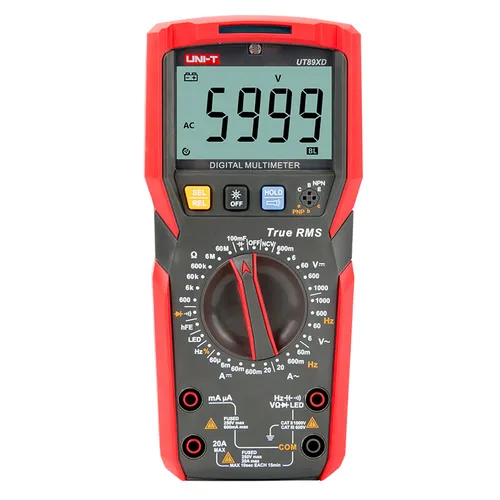 UNIT UT89XD Digital Multimeter Echteffektivwert AC/DC Testmessgerät NCV LED-Test
