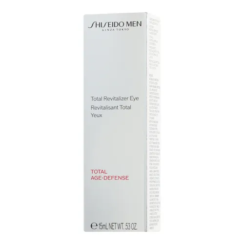 Shiseido Men Total Revitalizer Augencreme 15 ml - Augenpflege für alle Hauttypen, wirkt gegen Fältchen und Augenschatten, sorgt für glatte und straffe Haut um die Augenpartie.