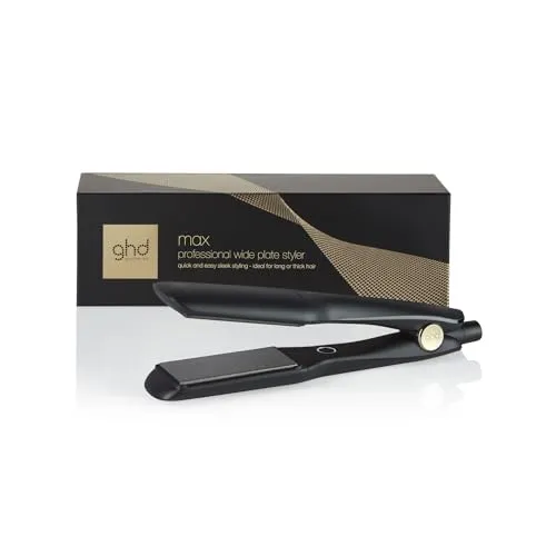 ghd max - Professioneller Haarglätter für schnelles Styling - Glätteisen mit Dual-Zone Technologie für langes, dickes oder lockiges Haar. 70% breitere Platten für schnelles Styling und glänzende Ergebnisse. Optimal bei 185°C, minimiert Haarschäden.