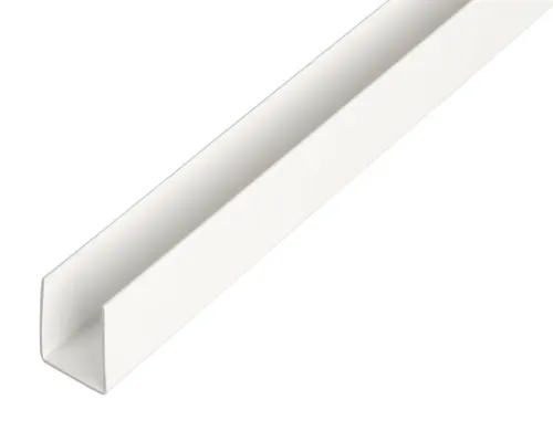 Alberts 498931 U-Profil | Kunststoff, weiß | 1000 x 12 x 10 mm | 12er Set