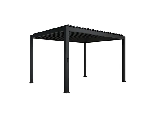 Juskys Lamellendach Tahiti 3x4 m - Elegante Stahl Pergola für Ihre Terrasse - Wochenprospekt KW18 2025 - Donnerstag. Genießen Sie stilvollen Schatten mit der stabilen Lamellendach Pergola aus verzinktem Stahl in Anthrazit - ideal für individuelle Terrassenüberdachung.
