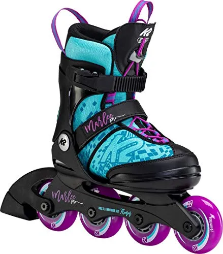 K2 MARLEE PRO Kinder Inline Skate light blue purple - Größenverstellbar 35-40, ideal für Anfänger mit hohem Komfort und einfacher Handhabung