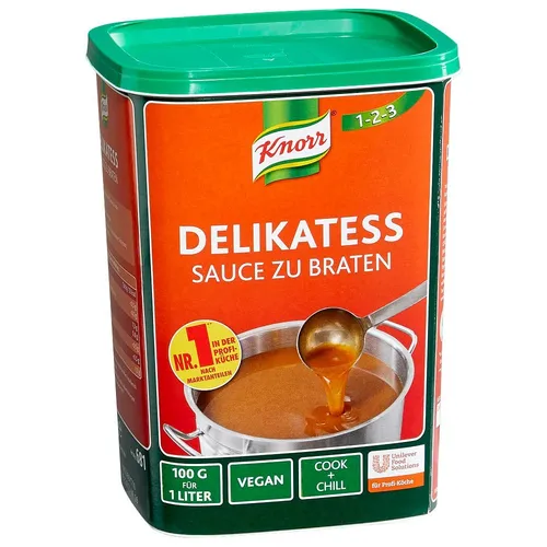 Knorr® DELIKATESS Sauce zu Braten 1,0 kg - Köstliche Bratensauce für saftige Gerichte, ideal für festliche Anlässe oder das tägliche Kochen.