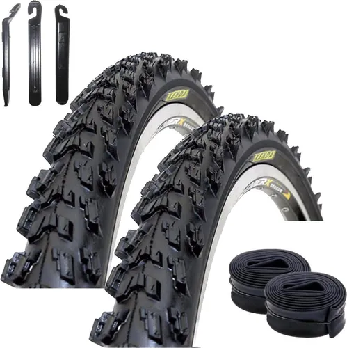 Kenda K-829 26" MTB Fahrradreifen Schwarz mit 2 Schläuchen - Robuste Kenda K-829 MTB Reifen für vielseitigen Einsatz auf Gelände und Straße. Mit hervorragendem Grip und Abrollkomfort, ideal für jedes Abenteuer. Inklusive 2 Schläuchen und Reifenheber für einfachen Wechsel.