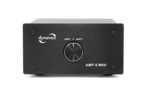 Dynavox AMP-S MKII Lautsprecher-Umschalter - Verstärker & Vorverstärker für 2 Lautsprecher-Paare, 200W pro Kanal, ideal für flexibles Audio-Management in Ihrem Heimkino oder Musikraum.