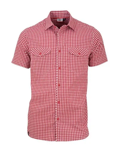 Maul Wander-Freizeit Kurzarmhemd Steinfalk 1/2 Karo rot Herren, Größe: XL - Sportliches Kurzarmhemd mit feinem Karomuster, gefertigt aus atmungsaktivem und schnelltrocknendem Material. Ideal für Reisen und Freizeitaktivitäten, ausgestattet mit praktischer RV-Brusttasche.