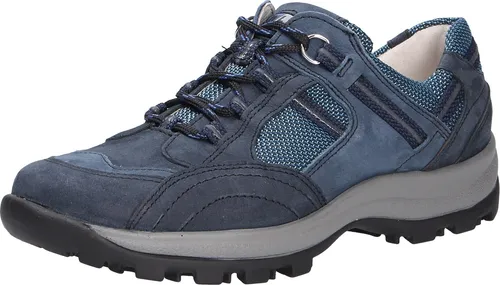 Waldläufer Damen Wanderschuhe HOLLY - Blau - Weite H - 41 - Robuste Wanderschuhe aus Leder/Textil für Damen, ideal für Outdoor-Abenteuer. Mit luftgepolsterter Laufsohle und herausnehmbarer Innensohle für höchsten Tragekomfort. Perfekt für breite Füße.