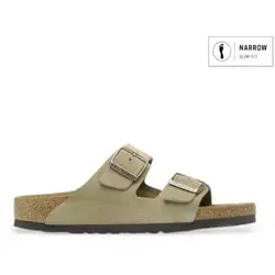 Birkenstock Arizona Slippers Damen - Pantoletten mit legendärem Komfort und verstellbaren Riemen für eine individuelle Passform. Das konturierte Korkfußbett sorgt für hervorragende Unterstützung und Dämpfung.
