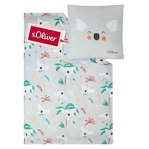 s.Oliver Kinderbettwäsche Koala 135 x 200 cm - Bettwaren-Set für Kinder aus 100% Baumwolle, weich und anschmiegsam mit praktischem Reißverschluss. Ideal für das ganze Jahr, maschinenwaschbar und in geprüfter Markenqualität.