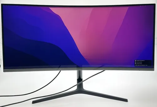 Samsung LC34H890WGUXEN 34 Zoll Curved Monitor - 34 Zoll gebogener VA LCD Monitor mit 3440 x 1440 Auflösung, ideal für Gaming und Multimedia mit 100 Hz Bildwiederholrate und HDMI, DisplayPort Anschluss.