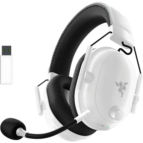 Razer BlackShark v2 Pro - Kabelloses Gaming-Headset in Weiß, erstklassiger Klang mit Razer TriForce 50-mm-Treibern und unvergleichlichem Komfort