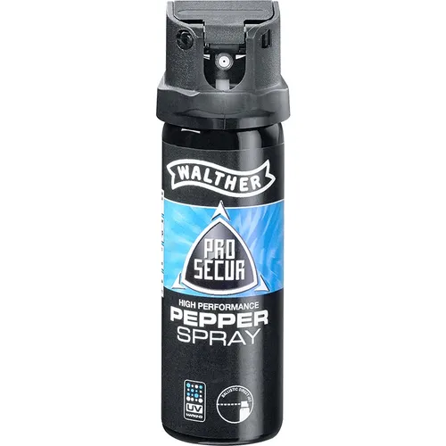 Walther Pfefferspray ProSecur 74 ml - Effektives Tierabwehrspray - Pfefferspray & KO-Spray - Ideal zur Selbstverteidigung mit 5 m Sprühweite und UV-Markierung für bessere Identifizierung des Angreifers. Kompakt und leicht zu handhaben.
