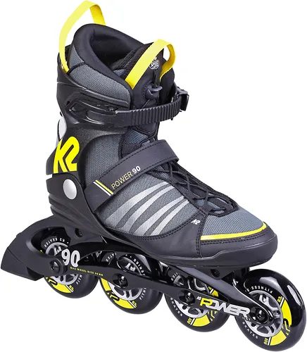 K2 POWER 90 II SPEEDLACE LTD Inline Skate schwarz/gelb - 44,5 - Inliner für Fitness und Freizeit mit K2 Speed Lacing System für einfaches An- und Ausziehen. Ideal für Outdoor-Workouts und Skate-Nights, bietet hohen Komfort und Stabilität.