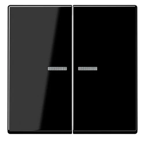 Jung A10921STRFSW KNX RF Taster 2-fach - Hochwertiger Duroplast-Taster in Schwarz für Jalousien, Licht und Raumtemperaturregler – ideal für moderne Smart Home-Systeme.