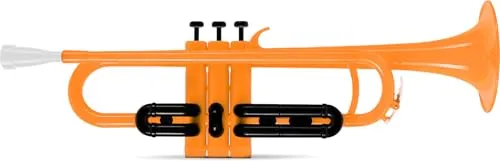 Classic Cantabile MardiBrass ABS Kunststoff Trompete - Perinet-Ventile - 510g leicht - Bohrung: 11,6 mm - inkl. Mundstück und Gigbag - orange