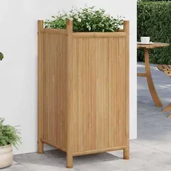 vidaXL Pflanzkübel aus Bambus - Hochbeet für Garten, Balkon oder Terrasse, bietet viel Platz für Pflanzen und schützt sie durch erhöhtes Design vor Unkraut und Schädlingen.