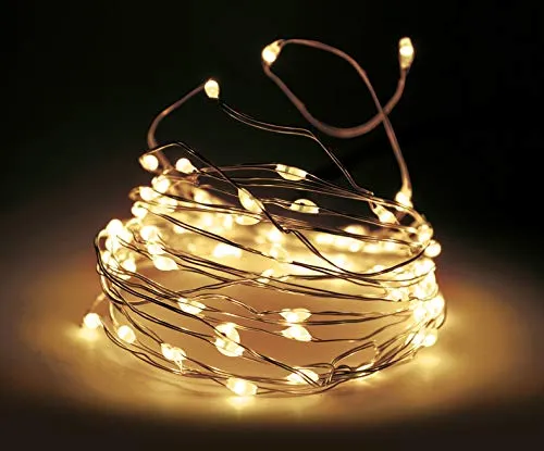 LED Draht Lichterkette warm weiß - 795 cm mit Timer - Weihnachtsbeleuchtung für Innen und Außen, 160 Micro LED mit 8 Funktionen und flexiblem Design für kreative Dekoration.