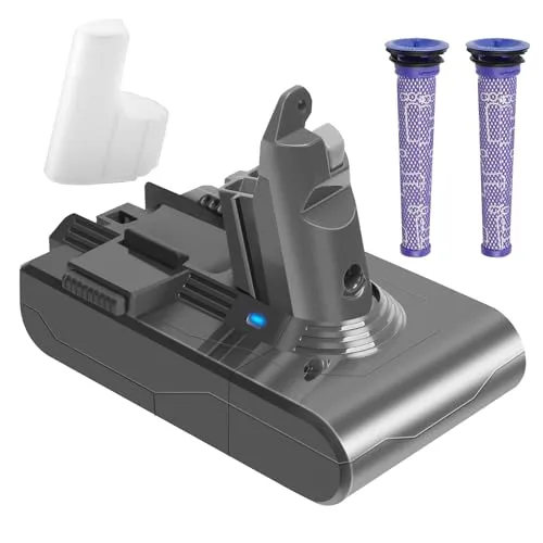 Waitley V6 Akku 6000mAh für Dyson V6 - Ersatzakku mit 6000mAh Kapazität, ideal für längere Laufzeiten und hohe Saugkraft. Kompatibel mit verschiedenen Dyson V6 Modellen, inklusive Animal und Absolute.