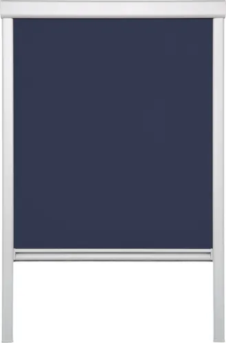 Lichtblick Dachfensterrollo Skylight Thermo Verdunkelung Blau 61,3 x 94,0 cm - Rollos für Velux-Fenster, 100 % passgenau mit silberbeschichteter Rückseite für optimale Verdunkelung und Isolierung. Ideal für Schlaf- und Kinderzimmer.