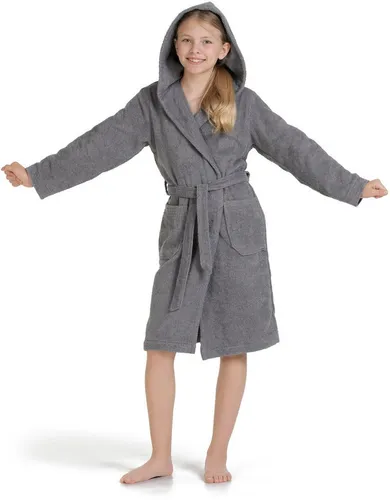 Möve Superwuschel Bademantel Kids & Teens - Bademantel für Jungen aus 100% Baumwolle, extra weich und voluminös, ideal für empfindliche Haut, waschbar bei 60°C und trocknergeeignet.