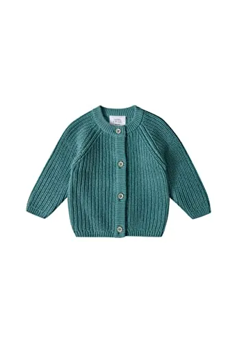 Stellou & friends Cardigan-Strickjacke für Mädchen und Jungen | Hochwertige Baby-Kleidung aus 100% Baumwolle | Gr. 74/80 - Salbei