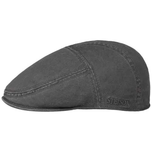 Stetson Paradise Cotton Schirmmütze Flat Cap mit UV-Schutz - Hochwertige Schiebermütze aus 100% Baumwolle, ideal für Sommer und Winter. Das luftige Innenmaterial sorgt für angenehme Frische an heißen Tagen, während der UV-Schutz optimalen Schutz bei Sonneneinstrahlung bietet.