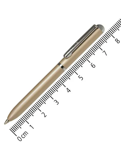 Online Pen Mini Kugelschreiber im Portemonnaie-Format - Kompakter Kugelschreiber mit Drehmechanik und hochwertiger D1-Qualitätsmine in stylischem Champagne. Ideal für unterwegs und immer griffbereit!
