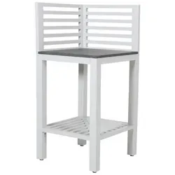 Gartenküche Bellac Eck-Element, Weiß - Kühlschränke für die Gartenküche, ideal für gesellige Grillabende und kulinarische Abenteuer im Freien.