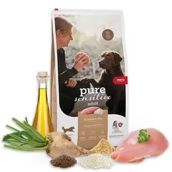 Mera Dog Pure Sensitive Truthahn & Reis 12,5kg - Hundefutter - Hochwertige Rezeptur mit nur einer tierischen Proteinquelle (Truthahn) und einer Kohlenhydratquelle (Reis) für sensible Hunde, reduziert Allergierisiken und fördert die Verdauung.