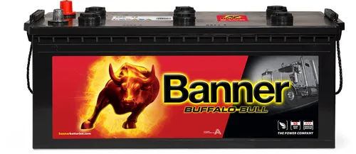 LKW Batterie 180Ah Banner Buffalo Bull 68032 12V für DAF Fendt Iveco - Hochleistungs-Starterbatterie mit 180Ah und 950A Kaltstartstrom, ideal für LKW & Busse. Robuste Bauweise mit Griff für einfache Handhabung.