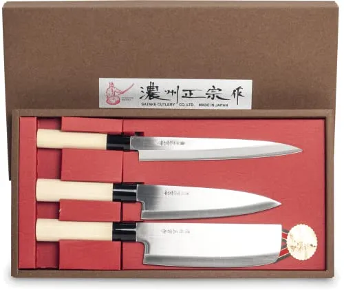 SATAKE [ Sashimi + Gyutou + Nakiri ] 3 japanische Messer, Küchenmesser AUS JAPAN