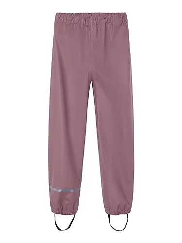NAME IT Unisex Nkndry Rain Pant Fo Noos, 146 EU - Regenhosen für Jungen mit abnehmbaren Fußschlaufen für perfekten Sitz und verschweißten Nähten für 100% Wasserdichtigkeit. Ideal für jedes Wetter!