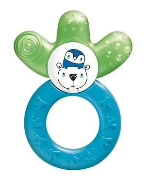MAM Cooler Maschio Singolo - BPA-freier Lutscher für Babys ab 4 Monaten - Grün und Hellblau