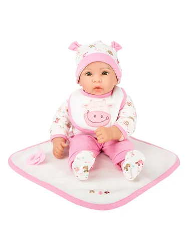 Tchibo small foot Puppe Hanna - Weichkörperpuppe in Weiß-Rosa, inkl. umfangreichem Zubehör für kreatives Spielen und Kuscheln