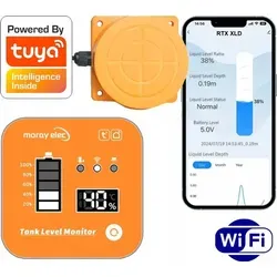 RTX Füllstandsmesser mit WiFi-Display TUYA Smart - Überwachungskamera für präzise Füllstandsmessung, steuerbar via Tuya App. Ideal für Brunnen und Tanks, ermöglicht Fernüberwachung und Alarmfunktionen.