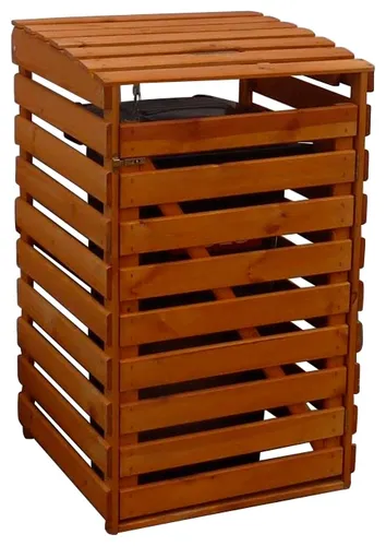 promadino Mülltonnenbox aus Holz für 1x240 l - Praktische Mülltonnenbox aus imprägniertem Kiefernholz, bietet Platz für eine 240 l Tonne und schützt vor Witterungseinflüssen – ideal für den Außenbereich.