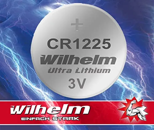 CR1225 CR 1225 WILHELM Lithium Knopfzelle 3V 52 mAh ø12 x 2,5 mm Batterie DL1225 1 x