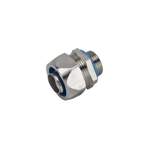 Fränkische MS-250-50049.4 Metallverschraubung M63 x 1,5 - Metall-Sicherheitsverschraubungen aus vernickeltem Messing, IP67 Schutzklasse, ideal für sichere elektrische Installationen.