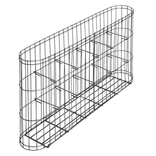 bellissa Gabione LEONARDO - 95555 - Dekorative Zäune: Vielseitiger Steinkorb für Garten als Zaun oder Begrenzungsmauer, bereits fertig montiert für einfachen Aufbau.