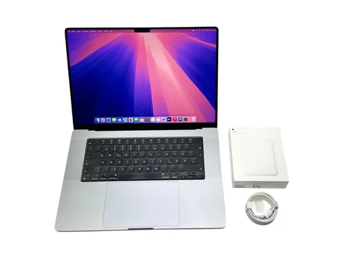 Apple MacBook Pro (2021) 16" M1 Pro - Leistungsstarkes Notebook - Laptops mit 16 GB RAM und 1 TB SSD, ideal für Grafikdesign, ausgestattet mit Touch ID und Hintergrundbeleuchteter Tastatur.