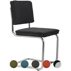 Zuiver Ridge Kink Rib Stuhl, schwarz - Stühle mit einzigartigem Kink Rib Design, ideal für stilvolle Wohnräume und maximalen Komfort.