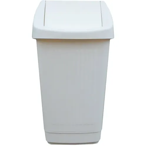Teko-plastic Bekaform Schwingdeckeleimer Bekaform weiß 15 L Quadratischer Mülleimer aus Kunststoff 10137502