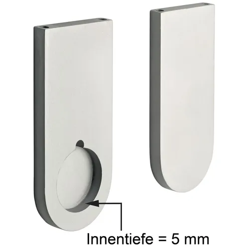 CINETTO Schrankrohrlager zu Schrankrohr rund, Aluminium silberfarbig