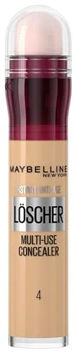 Maybelline Instant Anti-Age Löscher Concealer Nr. 4 - Honey - Der Maybelline Concealer mit Mikro-Lösch-Applikator kaschiert zuverlässig dunkle Ringe und Fältchen. Ideal für einen strahlenden, ebenmäßigen Teint und die perfekte Pflege für die empfindliche Augenpartie.