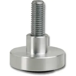 Höhenverstellschraube Mit Teller Und Gleiter,ø40, M10x25, Aluminium/stahl