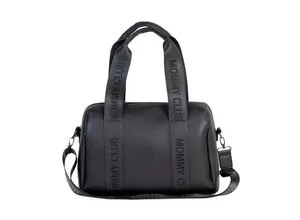 Childhome Wickeltasche Mommy Club Vegan Leder Schwarz - Wickeltasche aus veganem Leder in elegantem Schwarz, ideal für stilbewusste Eltern unterwegs mit Baby. Praktisch, geräumig und perfekt für den Kinderwagen.