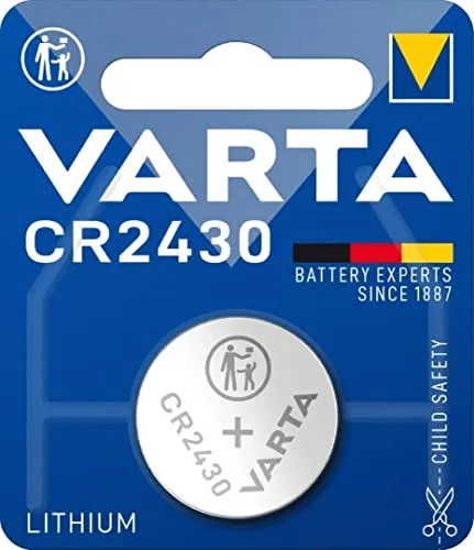 VARTA Batterien Knopfzelle CR2430, 1 Stück, Lithium Coin, 3V, kindersichere Verpackung, für elektronische Kleingeräte - Autoschlüssel, Fernbedienungen, Waagen