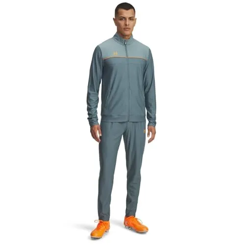 Under Armour UA M Challenger Trainingsanzug – Jasper Blue/Squad Orange, LG - Herren-Shirts – Sportlicher Trainingsanzug mit atmungsaktiven Materialien für besten Tragekomfort beim Training.