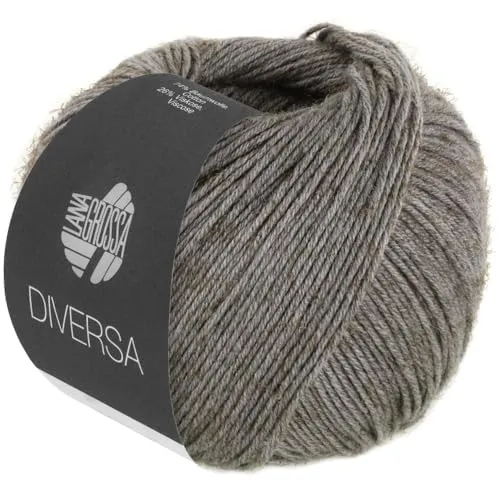 LANA GROSSA Diversa | Leichtes Baumwoll-Mischgarn mit Melange-Effekt - Das Diversa Garn von LANA GROSSA vereint 74% Baumwolle und 26% Viskose für ein leichtes, atmungsaktives Strickerlebnis. Ideal für elegante Designs mit 210m Lauflänge pro 50g Knäuel – perfekt für kreative Projekte das ganze Jahr über.